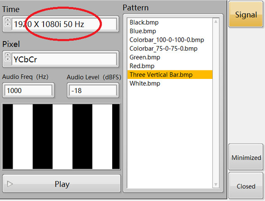 Ba tín hiệu thanh dọc IEC62368 Ba tín hiệu thanh dọc. Bộ tạo tín hiệu video RDL-100