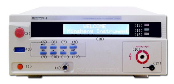 giá tốt MS2670PN Bộ kiểm tra điện áp chịu được điều khiển chương trình trực tuyến