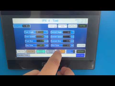 video công ty về IEC 60529 IPX3/IPX4 oscillating tube with rotation table, control system and water tank